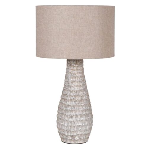 Charlotte Textured Lamp with Linen Shade