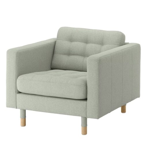 Armchair, Gunnared light green/wood