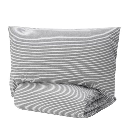 Duvet cover and 2 pillowcases, grey