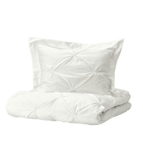 Duvet cover and 2 pillowcases, white