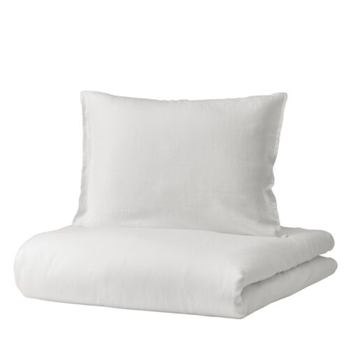 Duvet cover and 2 pillowcases, white