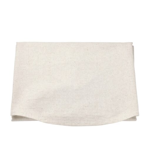 Tablecloth, striped light beige/off-white round
