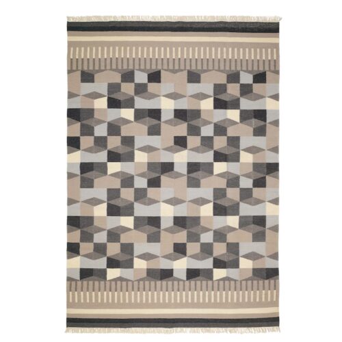 Rug, flatwoven, handmade/grey/beige