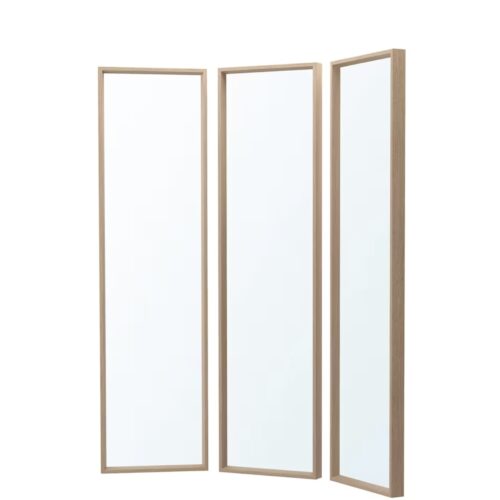 Mirror combination, white stained oak effect