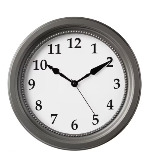 Wall clock, low-voltage/grey