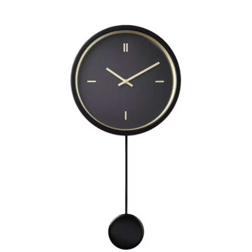 Wall clock, low-voltage/black